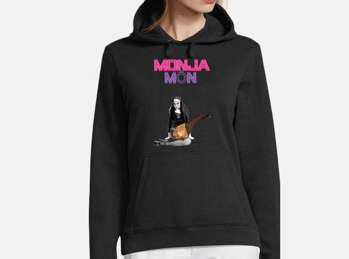 Sudadera Negra de Mujer con Capucha y Bolsillos