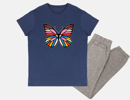multicolored cheerful butterfly