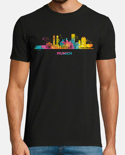 munich horizon coloré paysage urbain mu