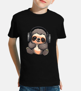 Music Lover Sloth with Headphones