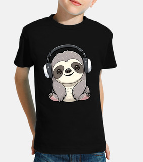 Music Lover Sloth with Headphones DJ