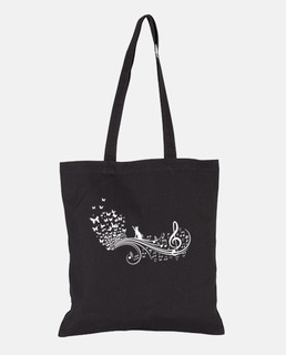 Music Notes With Cat And Butterflies