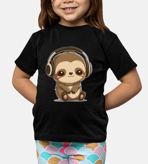Music Sloth with Headphones Kawaii