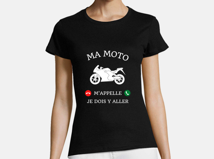 Tee shirt moto femme sales