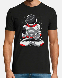Namaste Astronaut In A Yoga Position