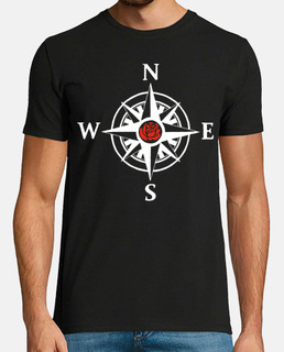 nature and compass rose - white