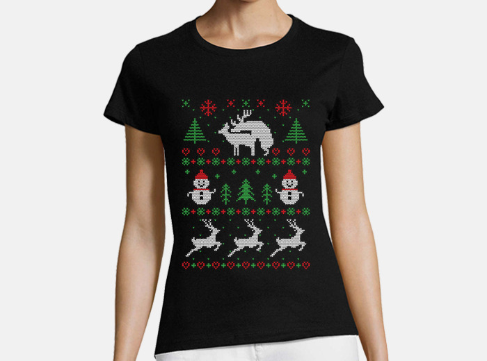 Naughty reindeer ugly christmas sweater t shir. tostadora