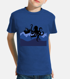 nave pirata kraken ocean polpo