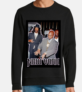 New York Snoop dogg y tupac,Sudadera sin capucha, negra