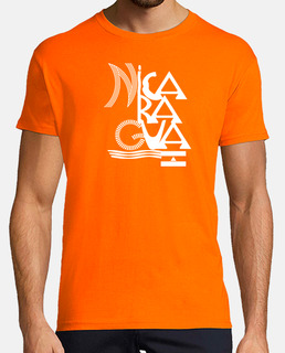 nicaragua camiseta texto escudo bl