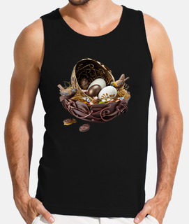 nido de huevos de pascua de chocolate
