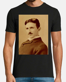 Nikola Tesla Hombre, manga corta, negra, calidad extra