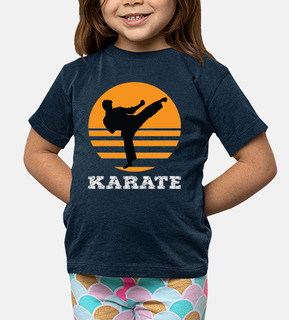 Niño, manga corta, azul marino, karate