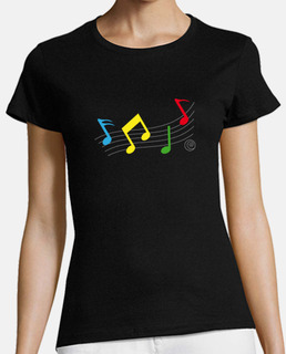 SMILEQ Bende Canotta da Donna Note Musicali Stampa Casual Irregolare Strappy t-Shirt 