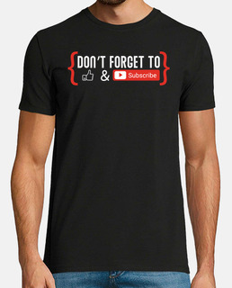 n'oubliez pas de vous abonner créateur de vidéo éditeur de jeu professionnel disant tee shirt ca