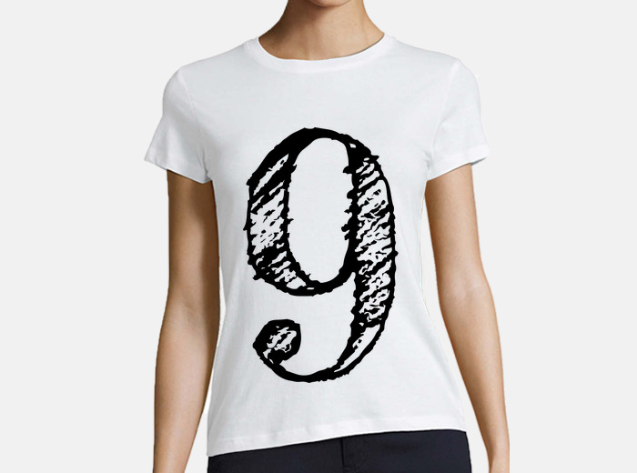 Number 9 nine by hand t-shirt | tostadora