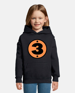 número 3 naranja negro edad deporte