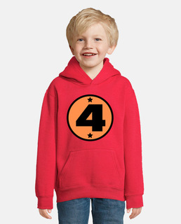 número 4 naranja negro edad deporte