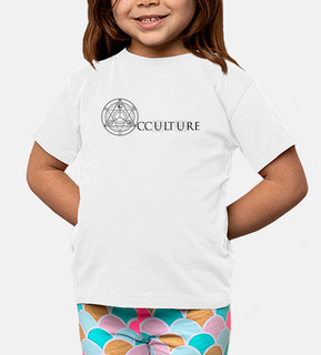 occulture logo nero t-shirt bambino