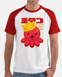 octopus king t-shirt da uomo bicolore