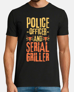 oficial de policía y asador en serie