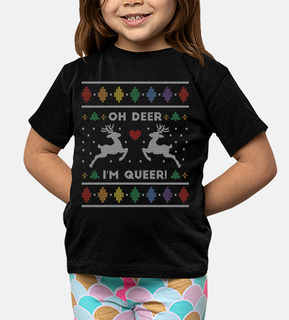 Oh Deer Im Queer Pun LGBT Rainbow Gay
