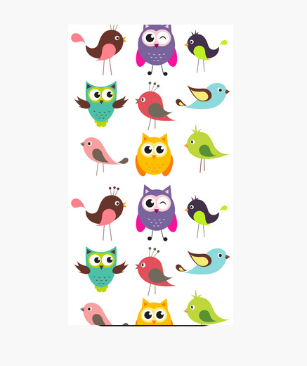 Coque Iphone Oiseaux De Bande Dessinée And Hiboux