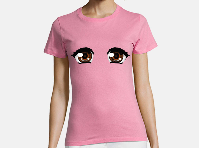 Camiseta ojos estilo anime manga marrones | laTostadora Camiseta ojos estilo anime manga marrones | laTostadora