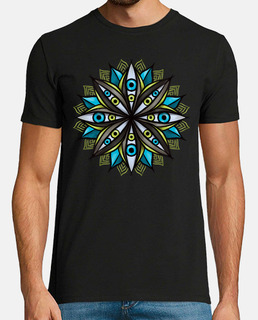 ojos extraños con mandala de iris doble