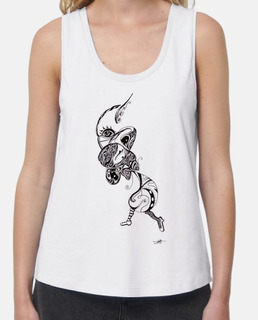 on the way to the moon. women's tank top
