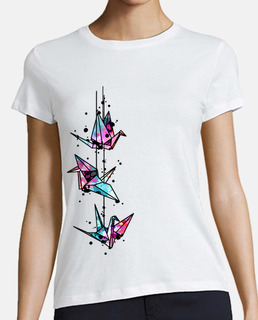 Origami White Crane Watercolor