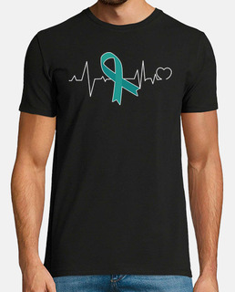 Ovarian Cancer Awareness Supporters Graphic Tee Shirt Gift  Cool Motivating Illustration Men Women T
