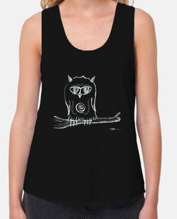 owl perched tshirt loose woman