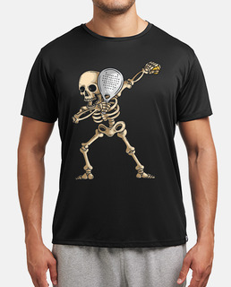 padel player dabbing skeleton skull