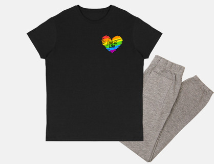 pajamas gay pride flag heart love