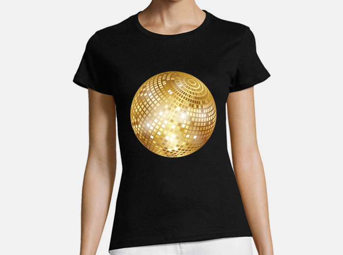 T-shirt palla da discoteca d39oro