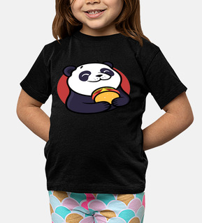 Panda avido con un hamburger