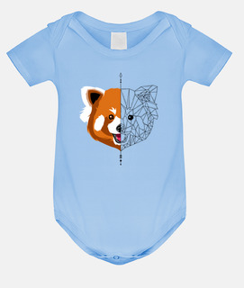 panda rojo minimalista