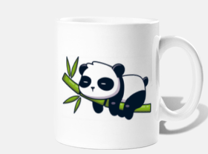 Panda su un ramo