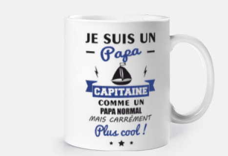 Papa capitaine cadeau bateau