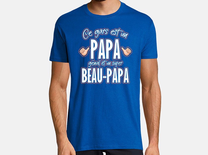 Tee-shirt papa et beau-papa, idée cadeau