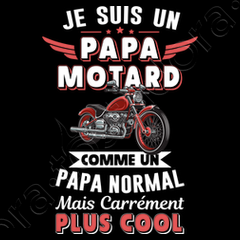 Tee-shirt papa motard idée cadeau moto
