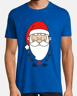 Papá Noel  HO HO HO, hombre, manga corta