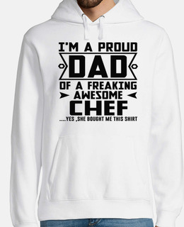papà orgoglioso del fantastico chef