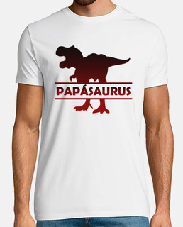 Papasaurus para padre dinosaurio camiseta manga corta