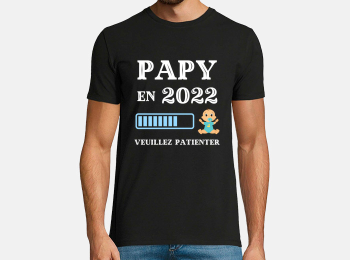 Tee-shirt papy 2022 annonce grossesse papi