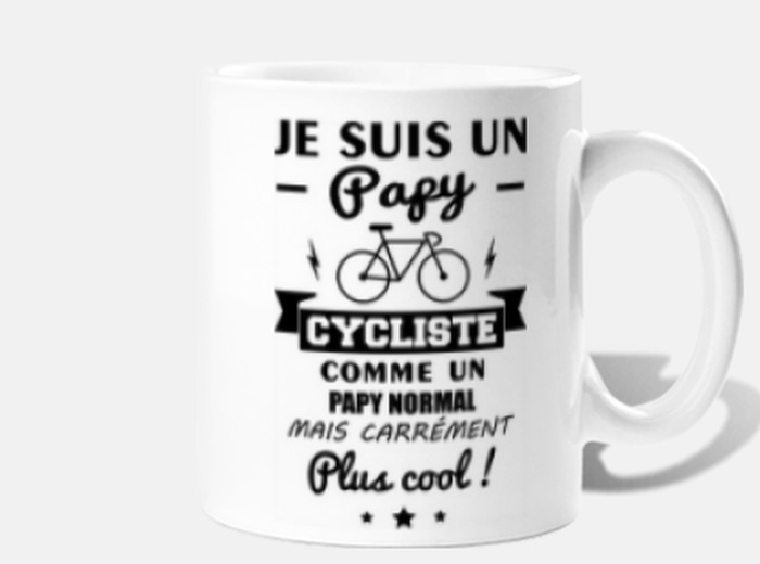 Papy cycliste cadeau grand-père vélo