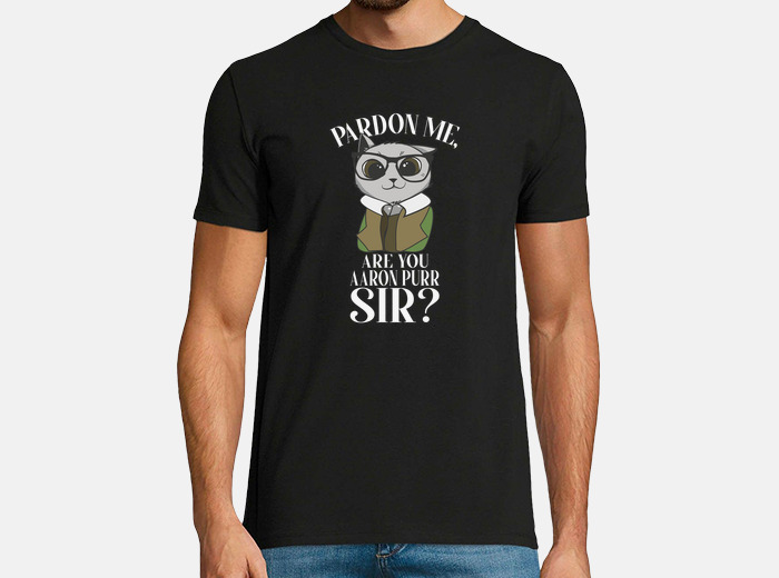 Womens Pardon Me Are You Aaron Purr Sir Hamilton Cat V-Neck T-Shirt