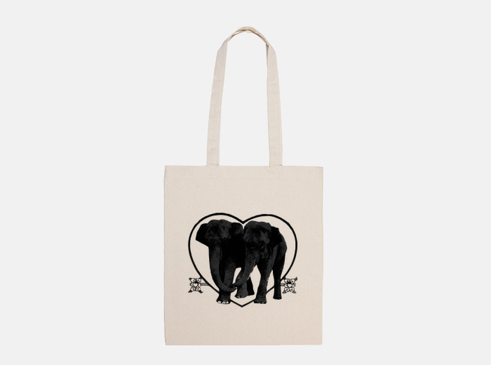 Bolsa pareja de elefantes en bolso | laTostadora Bolsa pareja de elefantes en bolso | laTostadora