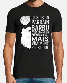 Parrain Barbu Tee Shirt Cest Comme Un Parrain Normal Mais Vraiment Plus Cool Cadeau Pour Hommes Gran
